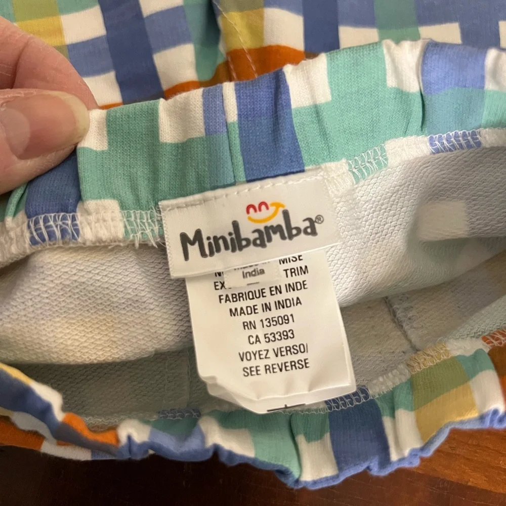 Minibamba 2 pc boys size 24 month shorts & orange shirt with ice cream truck NWT
